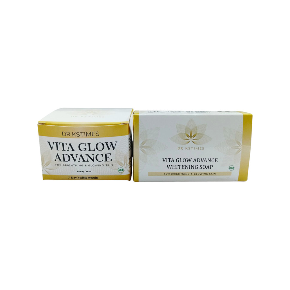 Dr Kstimes Vita Glow Advance Glutathione Skin Whitening Soap| Skin Brightening Night Cream– (2 Combo)