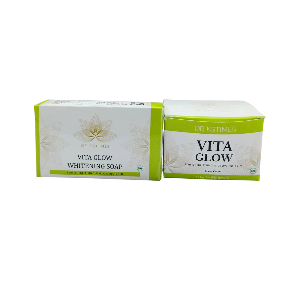 Dr Kstimes Vita Glow Glutathione Skin Whitening Night Cream| Skin Whitening Soap (2 Combo)