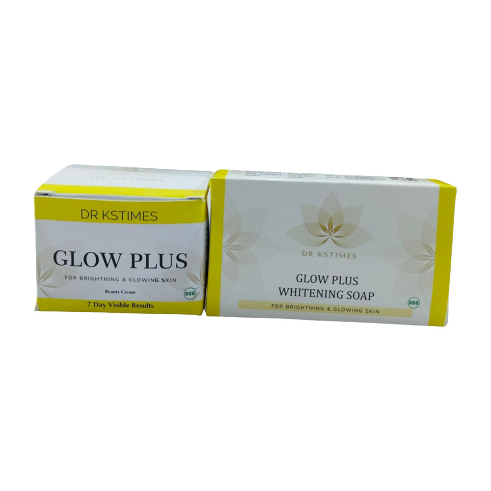 Dr Kstimes Glow Plus Glutathione Skin Whitening Night Cream | Skin Brightening Soap (2 Combo)